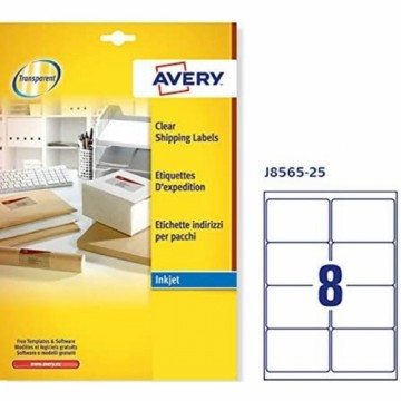 Клеи / Этикетки Avery Quickpeel 99,1 x 67,7 mm Прозрачный 25 Листья