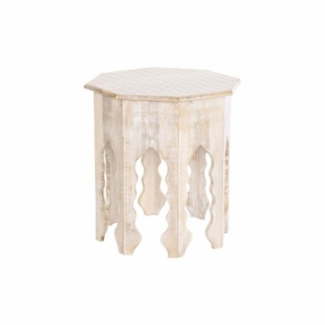 Mazs galdiņš DKD Home Decor Brūns Balts Mango koks (49 x 49 x 53,5 cm)