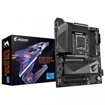 Mainboard|GIGABYTE|Intel B760 Express|LGA1700|ATX|Memory DDR4|Memory slots 4|2xPCI-Express 3.0 16x|1xPCI-Express 4.0 16x|3xM.2|1xHDMI|1xDisplayPort|4xUSB 2.0|5xUSB 3.2|1xUSB-C|1xOptical S/PDIF|1xRJ45|2xAudio port|B760AELITEAXDDR4