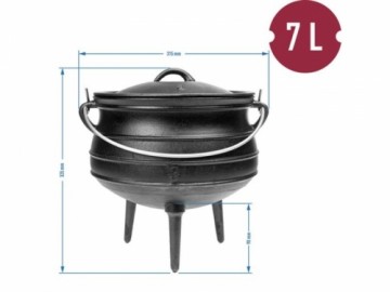 7 l čuguna katls Āfrikas Dutch-Oven