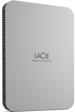 LaCie external hard 4TB Mobile Drive USB-C (2022), moon silver