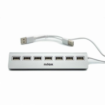 USB Centrmezgls Nilox   Sudrabs