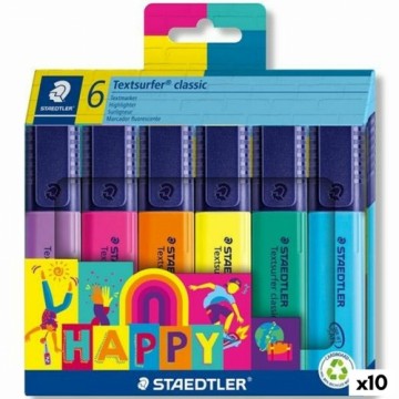 Fluorescējošo Marķieru Komplekts Staedtler Textsurfer Classic Happy Line 10 gb.