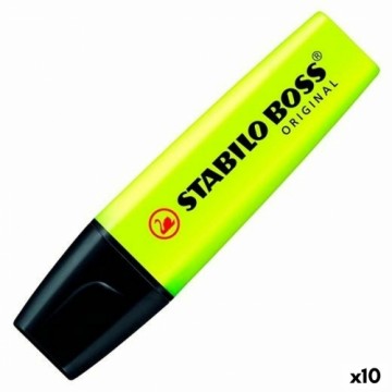 Флуоресцентный маркер Stabilo Boss Жёлтый 10 штук