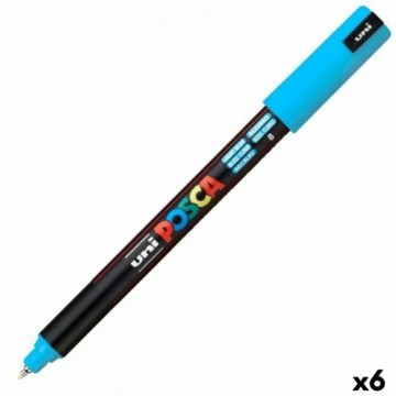 Felt-tip pens POSCA PC-1MR Blue Light Blue (6 Units)