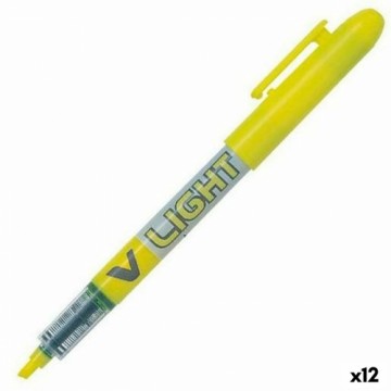 Флуоресцентный маркер Pilot V Light Жёлтый 12 штук
