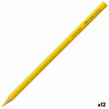 Colouring pencils Faber-Castell Colour Grip Yellow (12 Units)