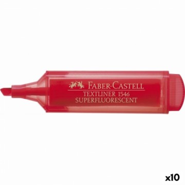 Флуоресцентный маркер Faber-Castell Textliner 46 Красный 10 штук