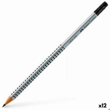 Zīmulis ar Dzēšgumiju Faber-Castell Grip 2001 Ekoloģisks B (12 gb.)