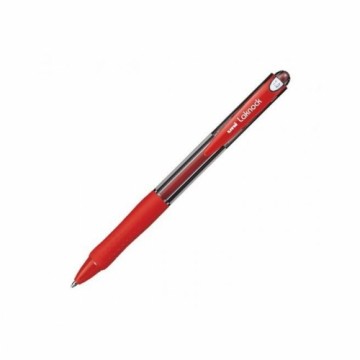 Liquid ink ballpoint pen Uni-Ball Rollerball Laknock SN-100 Красный 12 штук