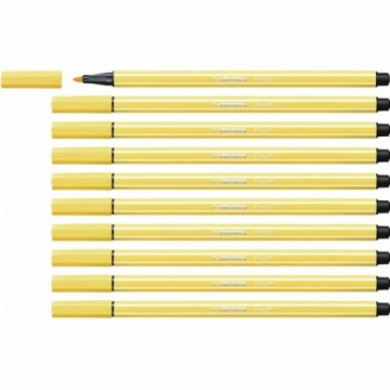 Фетр Stabilo Pen 68 Жёлтый 10 штук