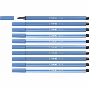 Фетр Stabilo Pen 68 Темно-синий 10 штук
