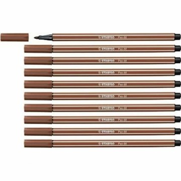 Felt-tip pens Stabilo Pen 68 Sanguina Brown (10 Pieces)