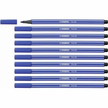 Felt-tip pens Stabilo Pen 68 Navy Blue (10 Pieces)