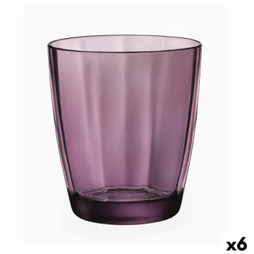 Glass Bormioli Rocco Pulsar Purple Glass (6 Units) (305 ml)