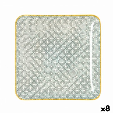 Snack tray Quid Pippa Squared Ceramic Multicolour (21 x 21 cm) (8 Units)