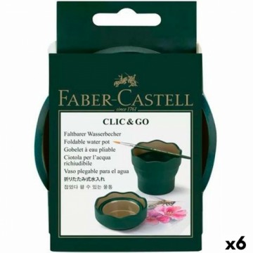 Стакан Faber-Castell Clic & Go Складной Темно-зеленый (6 штук)