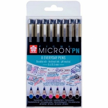 Set of Felt Tip Pens Talens Sakura Pigma Micron PN 8 Pieces Multicolour