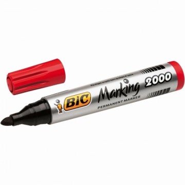 Permanentais marķieris Bic Marking 2000 Sarkans 12 gb.