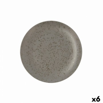 Плоская тарелка Ariane Oxide Керамика Серый (Ø 24 cm) (6 штук)