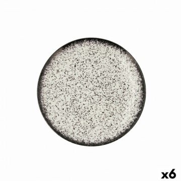 Плоская тарелка Ariane Rock Керамика Чёрный (Ø 24 cm) (6 штук)