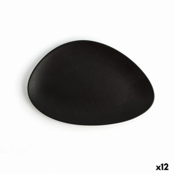 Плоская тарелка Ariane Antracita Треугольный Керамика Чёрный (Ø 21 cm) (12 штук)
