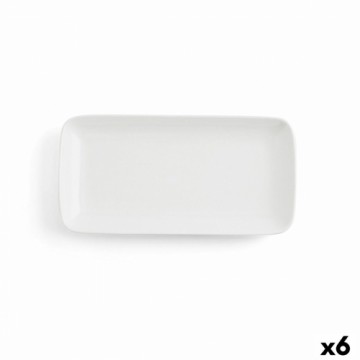 Serving Platter Ariane Vital Coupe Rectangular Ceramic White (28 x 14 cm) (6 Units)
