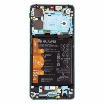 Huawei P30 LCD Display + Touch Unit + Front Cover Aurora Blue (Service Pack)
