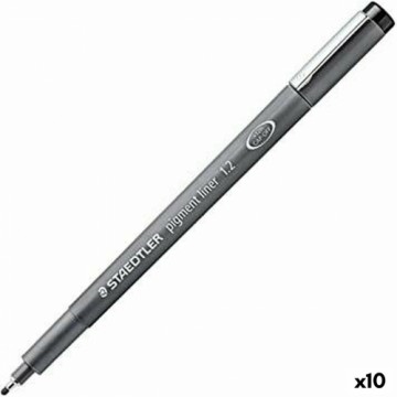 Felt-tip pens Staedtler Pigment Line Black (10 Units)