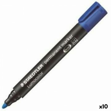Постоянный маркер Staedtler Lumocolor 352-3 Синий (10 штук)