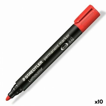 Постоянный маркер Staedtler Lumocolor 352-2 Красный (10 штук)