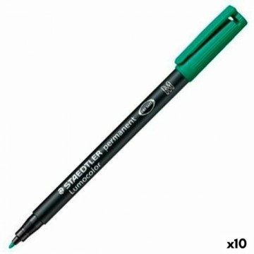 Постоянный маркер Staedtler Lumocolor 313-5 M Зеленый (10 штук)