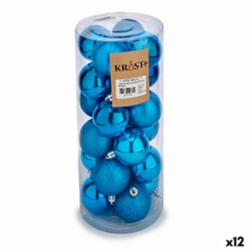 Krist+ Christmas Balls Set Zils Plastmasa (5 x 6 x 5 cm) (12 gb.)