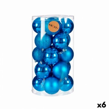 Krist+ Christmas Balls Set Синий Пластик (6 штук) (8 x 9 x 8 cm)