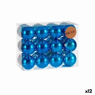 Krist+ Christmas Balls Set Синий Пластик (6 x 7 x 6 cm) (12 штук)