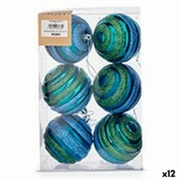 Krist+ Christmas Balls Set Ø 8 cm Zils Zaļš PVC (12 gb.)