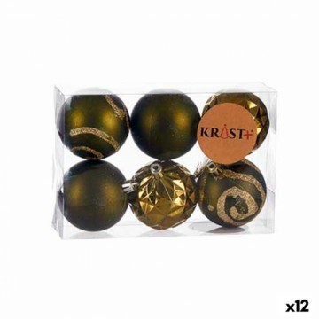 Krist+ Christmas Balls Set Zaļš Plastmasa (Ø 6 cm) (12 gb.)