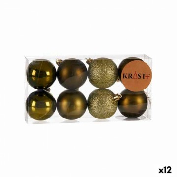 Krist+ Christmas Balls Set Зеленый Пластик (5 x 6 x 5 cm) (12 штук)