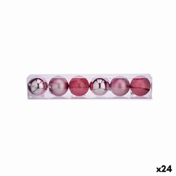 Krist+ Christmas Balls Set Розовый Пластик (Ø 8 cm) (24 штук)