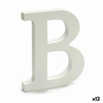 Pincello письмо B Деревянный Белый (1,8 x 21 x 17 cm) (12 штук)