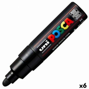 Фломастер POSCA PC-7M Чёрный (6 штук)