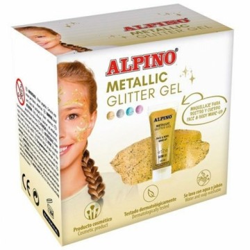 Children's Makeup Alpino Gel Glitter Golden