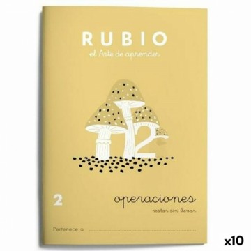 Maths exercise book Rubio Nº2 A5 Spanish 20 Sheets (10 Units)