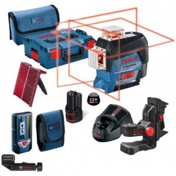 Bosch GLL 3-80 C, LB 1x2.0, GAL 1230, BM1, LR7 Lāzera nivelieris