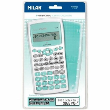Zinātniskais kalkulators Milan M240 Antibacterial Edition Tirkīzs Balts (16,7 x 8,4 x 1,9 cm)