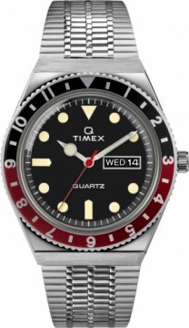 Q Timex Reissue 38mm Nerūsējošā tērauda rokassprādzes pulkstenis TW2U61300