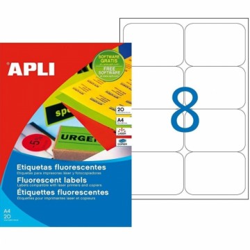 Клеи / Этикетки Apli 99,1 x 67,7 mm Жёлтый A4 20 Листья