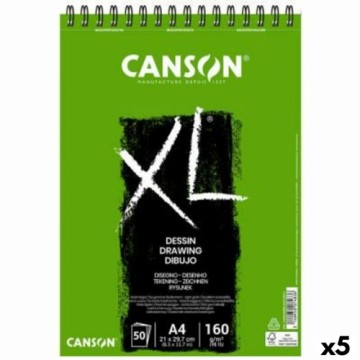 Drawing pad Canson XL Drawing Белый A4 50 Листья 160 g/m2 5 штук