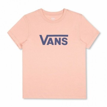 Women’s Short Sleeve T-Shirt Vans Drop V SS Crew-B W Peach Salmon