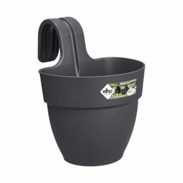 Plant pot Elho Vibia 24,1 x 20,5 x 26,5 cm Anthracite Plastic Circular Modern 24 x 20,5 x 26,5 cm